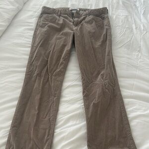 Calvin Klein Corduroy Straight Leg Pants in Brown